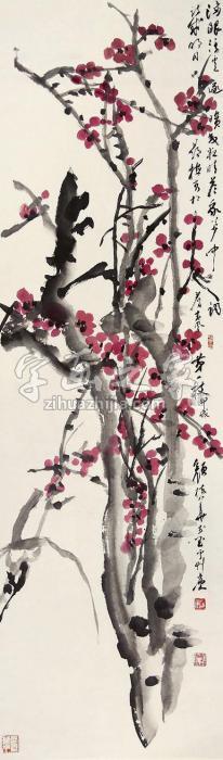 颜梅华梅花立轴纸本字画之家