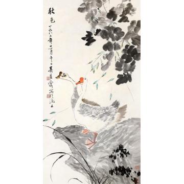 吴青霞秋色立轴设色纸本