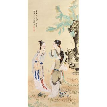 吴光宇仕女图立轴设色纸本