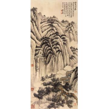谢稚柳初夏雨霁图立轴设色纸本