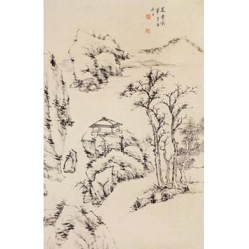 饶宗颐山水立轴水墨纸本
