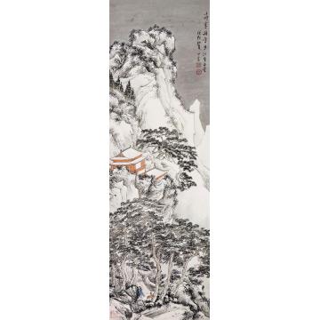 溥儒千峰寒积雪立轴设色纸本