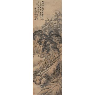 梅清壬申（1692年）作松山纪游立轴纸本
