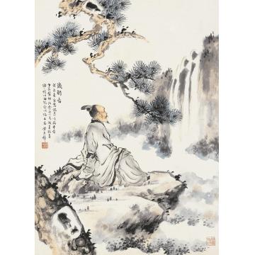 黄君璧岁朝图立轴设色纸本