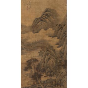 韩旷己酉（1669年）作秋日山居立轴绢本