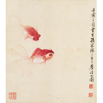 孙云生壬寅（1962年）作金玉良缘镜心纸本