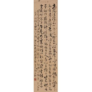 蔡锷壬寅（1902年）作草书立轴纸本