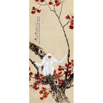 陈树人封侯图立轴设色纸本