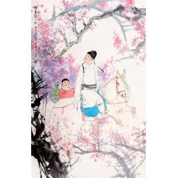 刘旦宅1977年作觅句图立轴纸本设色