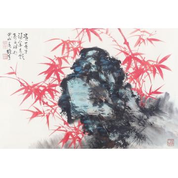 黎雄才1994年作竹子镜心纸本设色