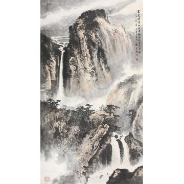 魏紫熙1978年作山水立轴纸本水墨