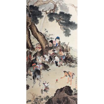 溥儒钟馗嫁妹立轴绢本设色