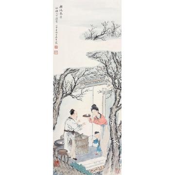 吴青霞人物立轴纸本设色