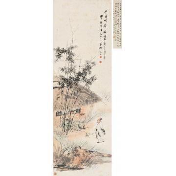 倪墨耕壬寅（1902）年作千寻竹斋图立轴设色纸本