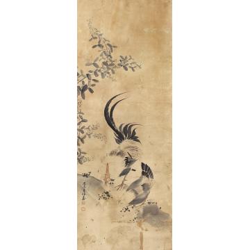 陈鸿寿双吉立轴纸本