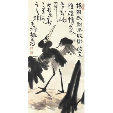李苦禅花鸟立轴纸本