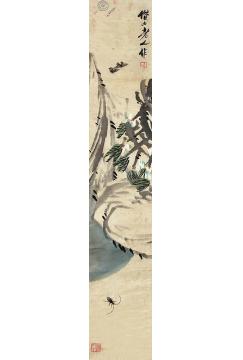 齐白石花卉立轴纸本
