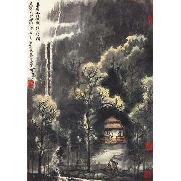 李可染山水立轴纸本