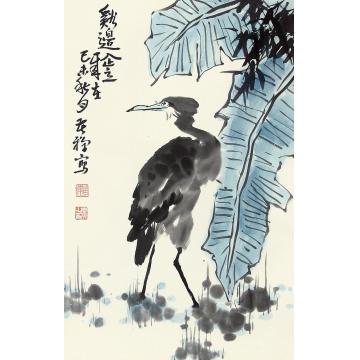 李苦禅花鸟立轴纸本