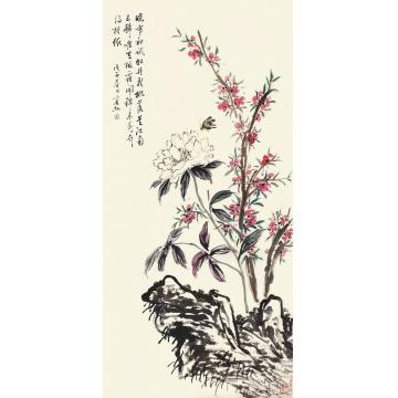 黄宾虹花卉立轴纸本