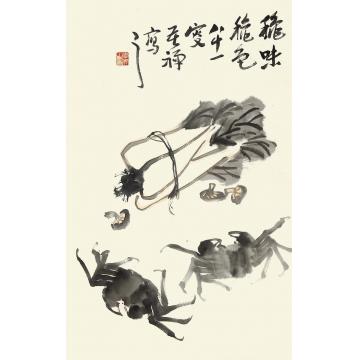 李苦禅蔬果立轴纸本