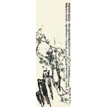 吴昌硕梅花立轴纸本