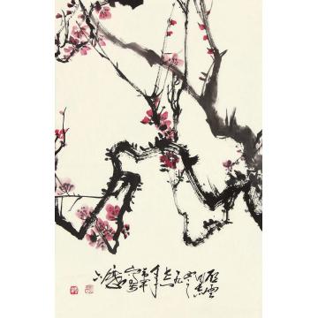 于希宁梅花立轴纸本