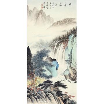 黄君璧山水立轴纸本