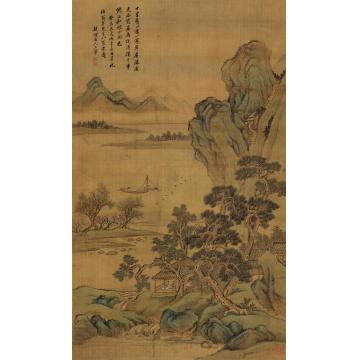 王翚1703年作仿李希古山水立轴绢本