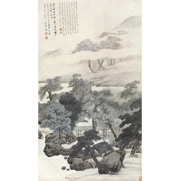 张崟1826年作南村图立轴纸本