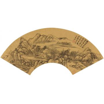 吴历重岭山居镜心纸本