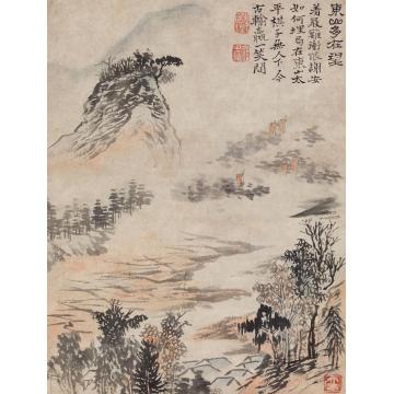石涛东山多在望立轴纸本