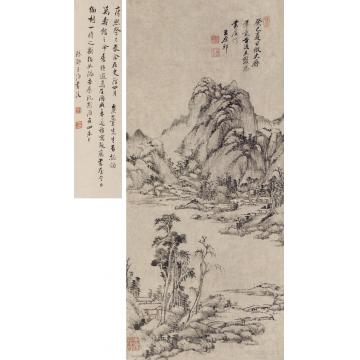 王原祁1713年作仿大痴笔意图立轴纸本