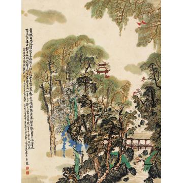 冯建吴1982年作春城风貌立轴设色纸本