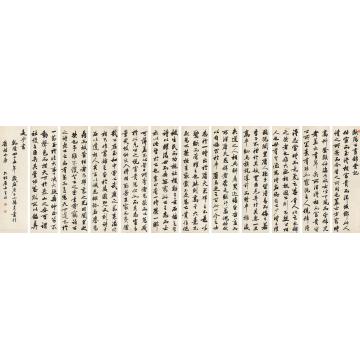 梁巘1780年作行书欧阳修《昼锦堂记》十二屏立轴纸本