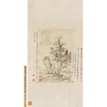 王翚枯木竹石纸本立轴