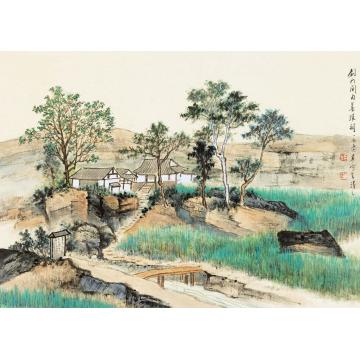 吴一峰1956年作姜维祠镜心纸本