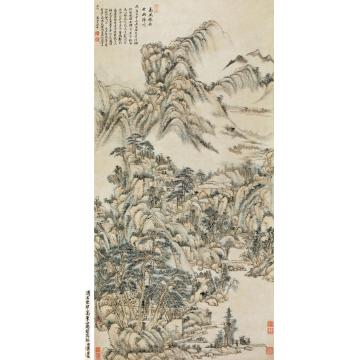 王原祁1696年作高风甘雨图纸本立轴