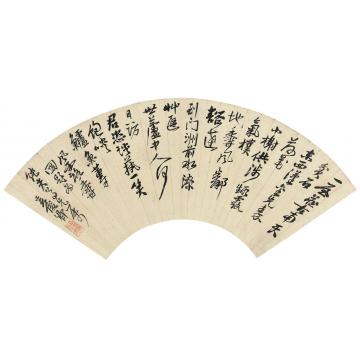 吴昌硕行书题画诗镜心纸本