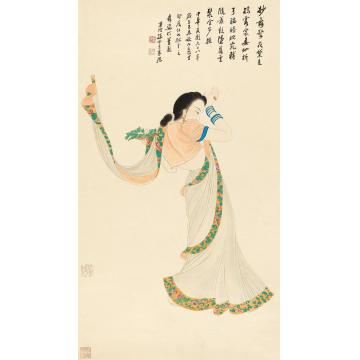 孙云生1979年作仕女献花图镜心纸本