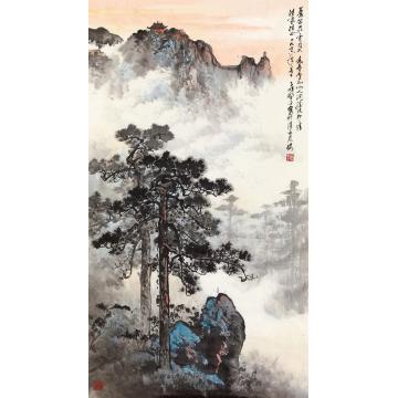 应野平1976年作庐山仙人洞镜心纸本