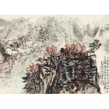 陆俨少1965年作白岳风光镜心纸本