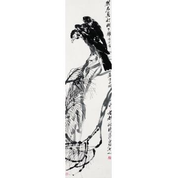 齐白石松鹰图立轴字画之家