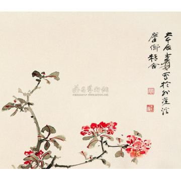 张大千花卉（二幅）镜心字画之家