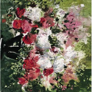 徐希1993年作花卉镜心