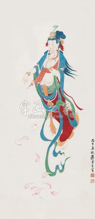 孙云生观音立轴设色纸本字画之家