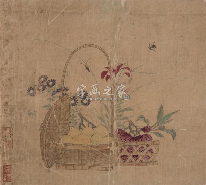 佚名花卉草虫镜心纸本字画之家
