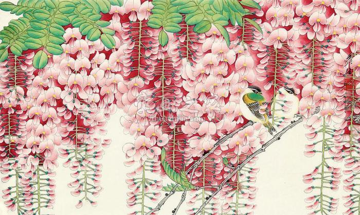 周彦生花鸟镜片纸本字画之家