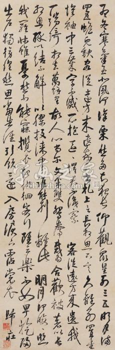 归庄行书《孟冬寒气至》立轴水墨纸本字画之家