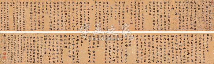 刘墉1803年作行书东坡诗卷手卷纸本字画之家